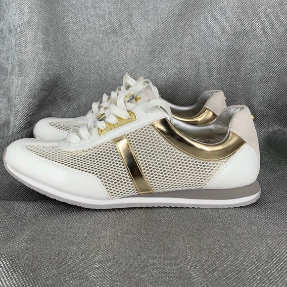 MICHAEL Michael Kors Shoes - Michael Kors Maggie Trainer Gold Sneakers